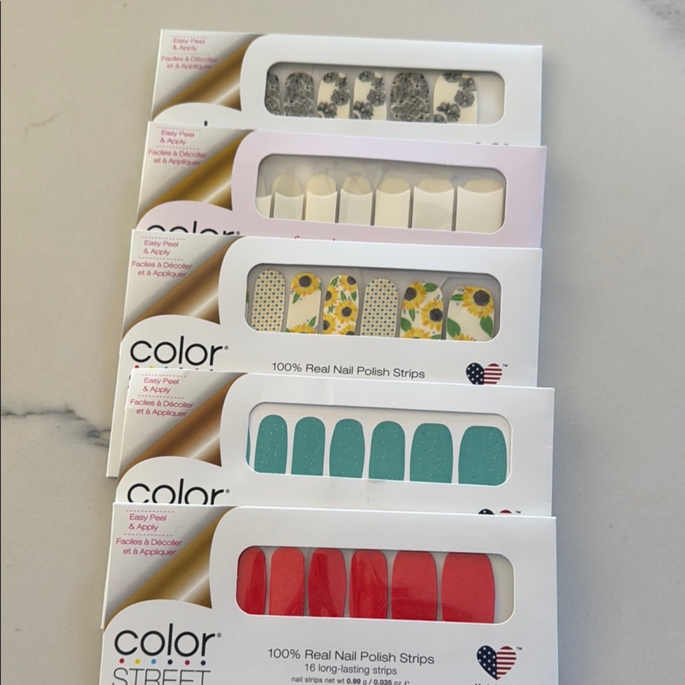 Color Street summer Floral and Solid Nail Polish Strips